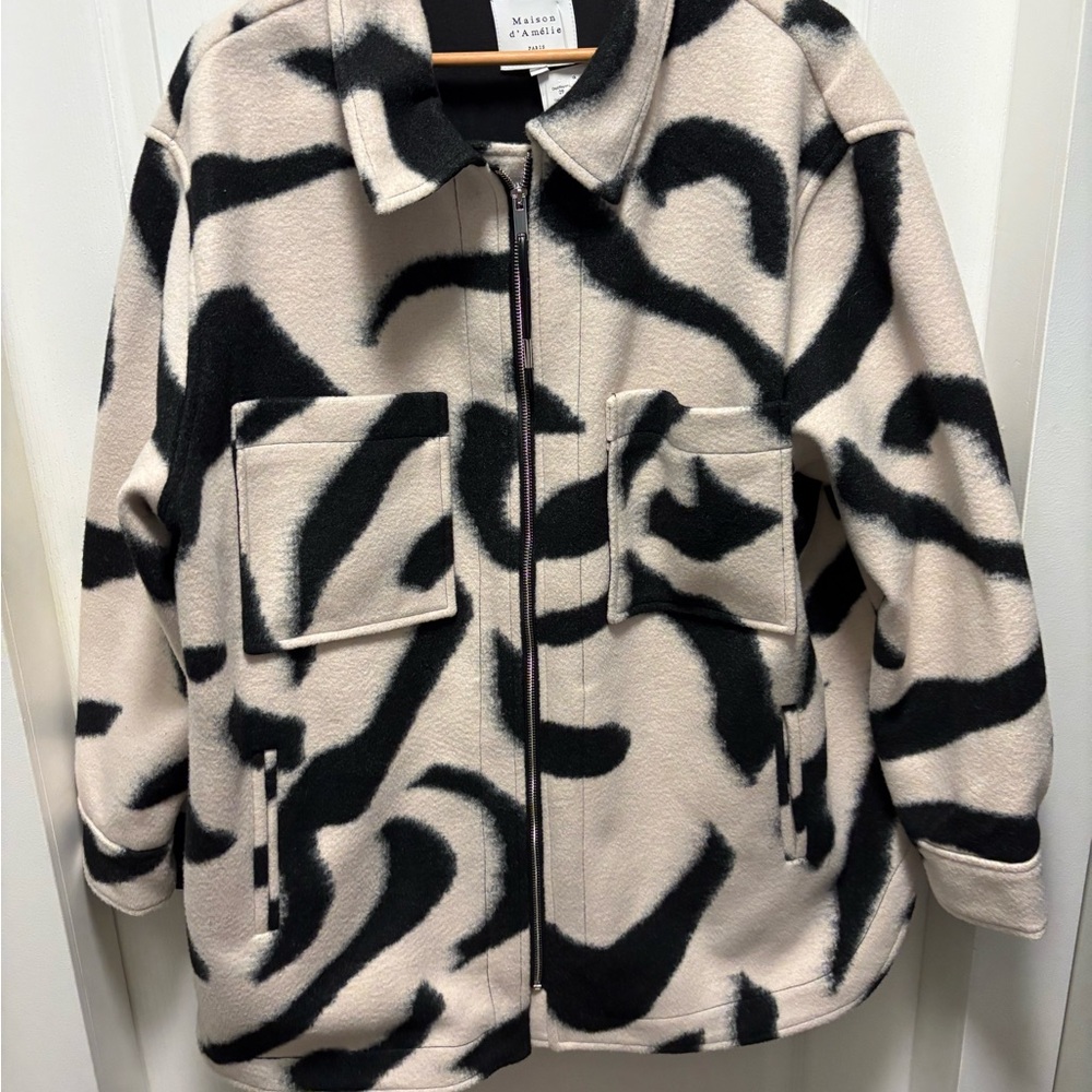 Malone Souliers Kids Zebra Print Jacket